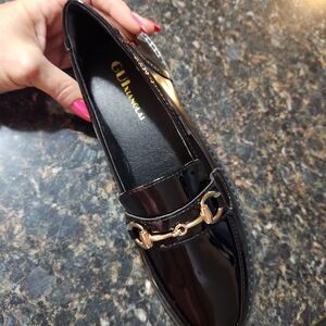 Black Patent Loafers for Women